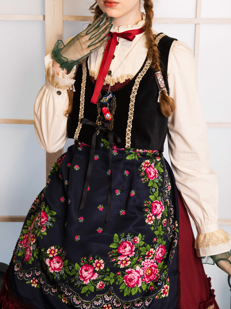 GW SALE☆ロリタケ　昭和レトロ　フローラル柄ウエディングサロンセット 薔薇チロルタブリエ【受注期間:6/1812:00 - 6/22 10:00】 - Victorian
