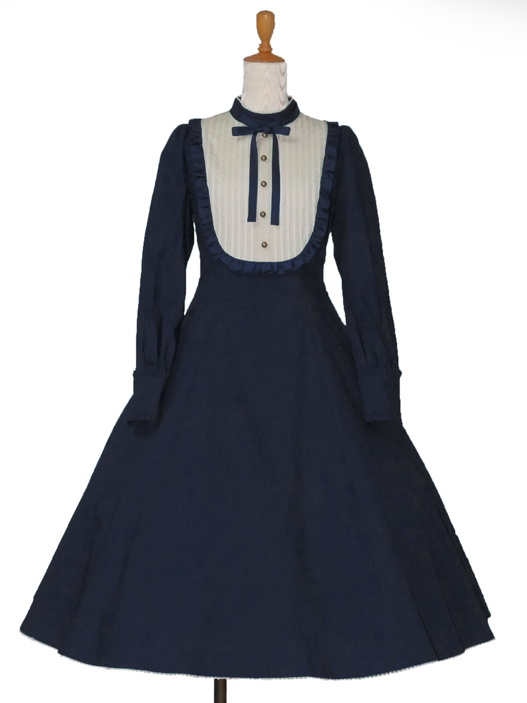 victorian maiden クラシカルマリンパフスリーブドレス（ネイビー） ルイーズクラシカルドールドレス - Victorian maiden - クラシカル