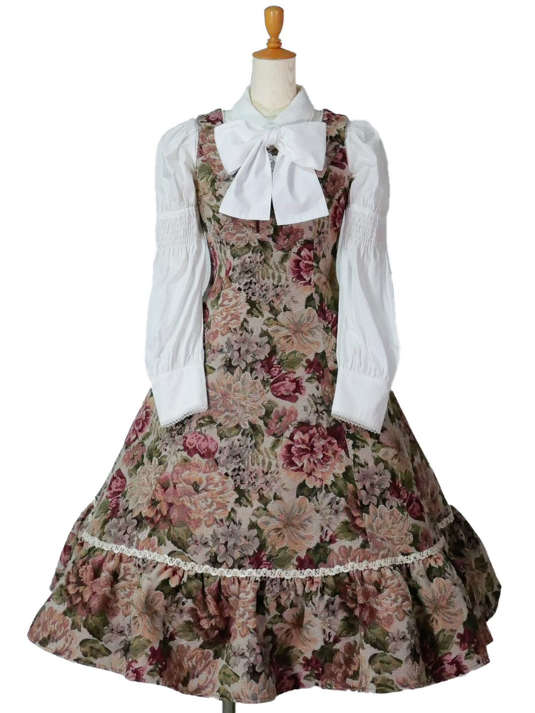 薔薇ゴブランタペストリーケープ付きスリーブレスドレス - Victorian 薔薇ゴブランタペストリーケープ付きスリーブレスドレス - Victorian