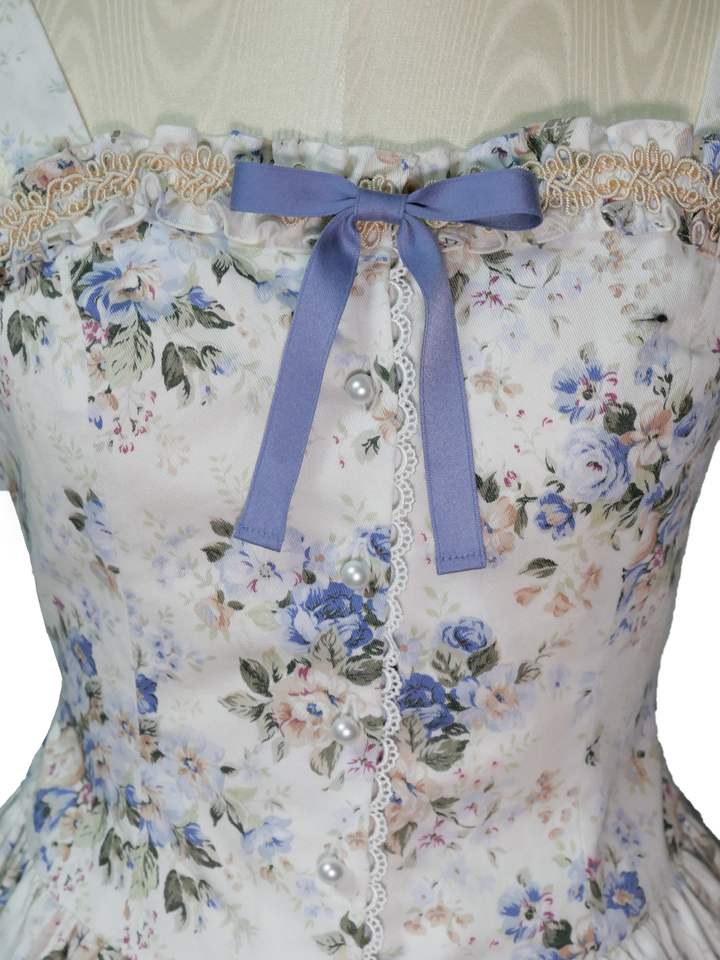 タグ付き Victorian maiden ペタルフリルビスチェドレス 花柄 アンシエントロココブーケフリルビスチェ - Victorian maiden