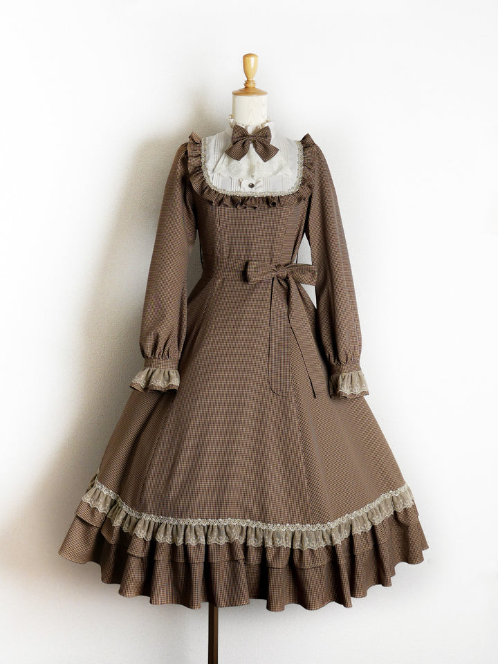 ガンクラブチェッククラシカルドールドレス - Victorian maiden
