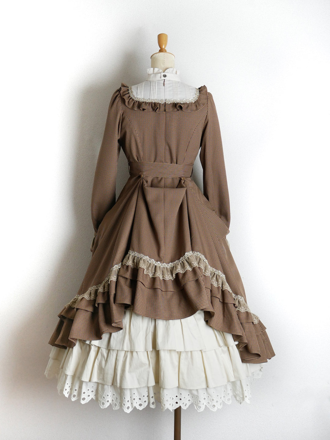 ガンクラブチェッククラシカルドールドレス - lolita fashion japan