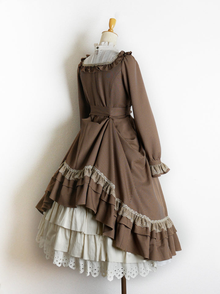 ガンクラブチェッククラシカルドールドレス - lolita fashion japan