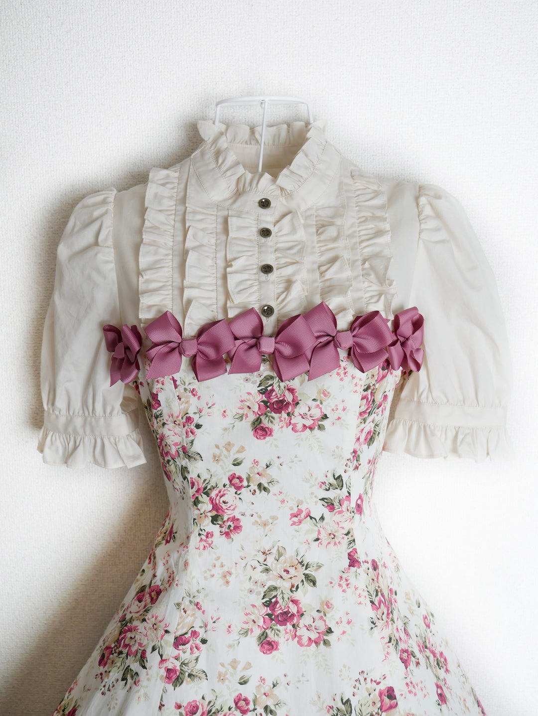 【FRANCO FERRARO 】スプリングコート リボン　M　可愛い　極美品 アンティークロココブーケメニーリボンドールドレス - Victorian