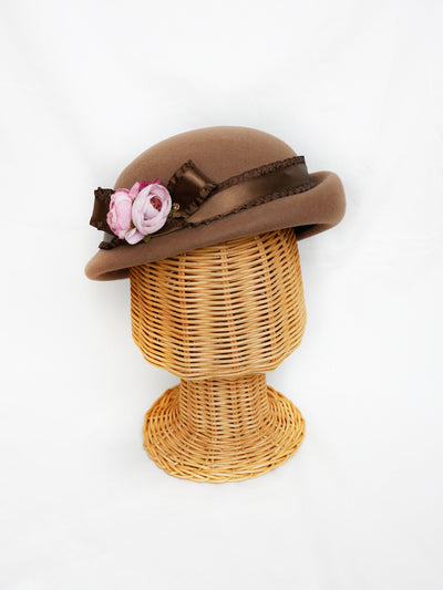 ローズコサージュハット