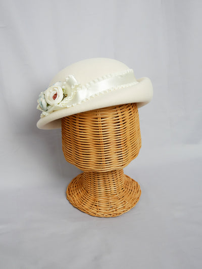 ローズコサージュハット