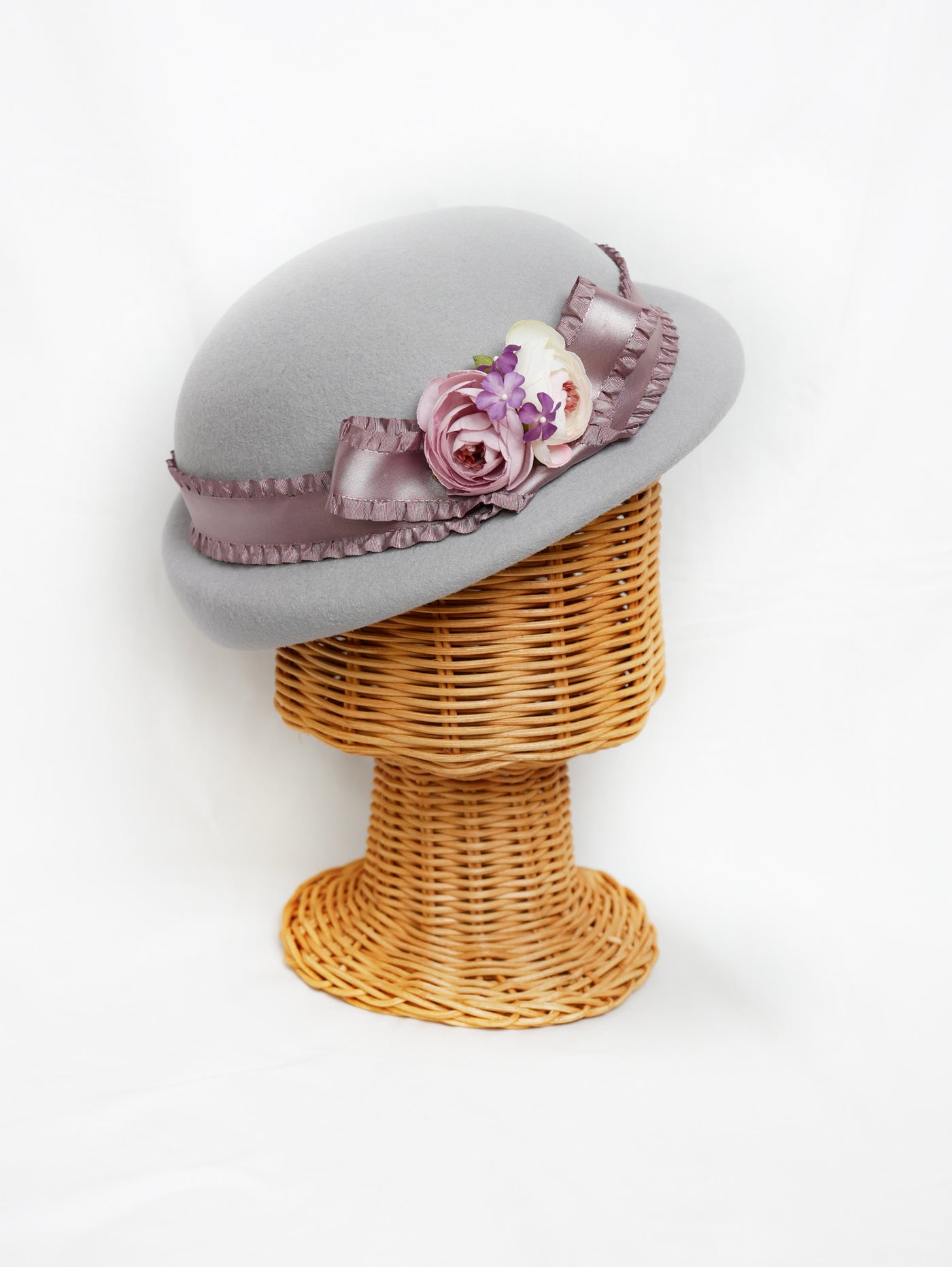 ローズコサージュハット