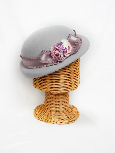 ローズコサージュハット