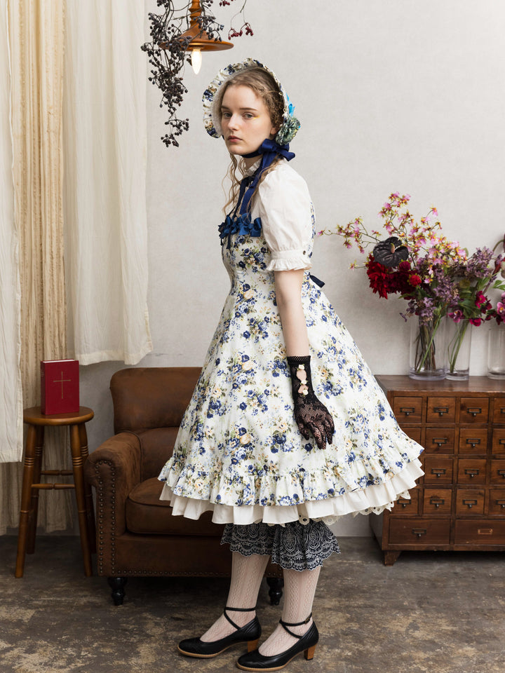 アンティークロココブーケメニーリボンドールドレス - lolita fashion