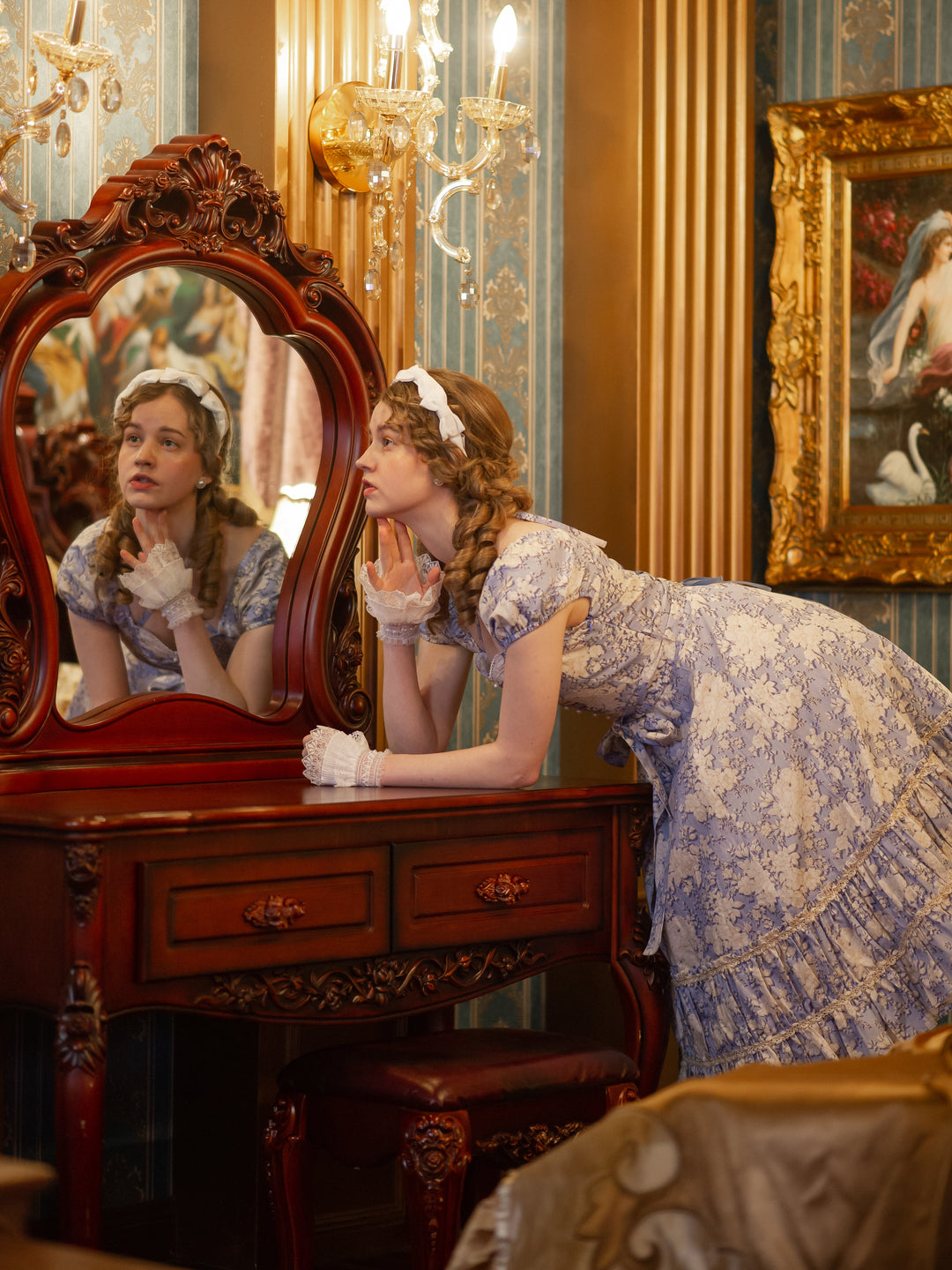 ヴィクトリアンメイデン　カチューシャ　ロココブルー ヴィクトリアンメイデン カチューシャ ロココブルー Rococo