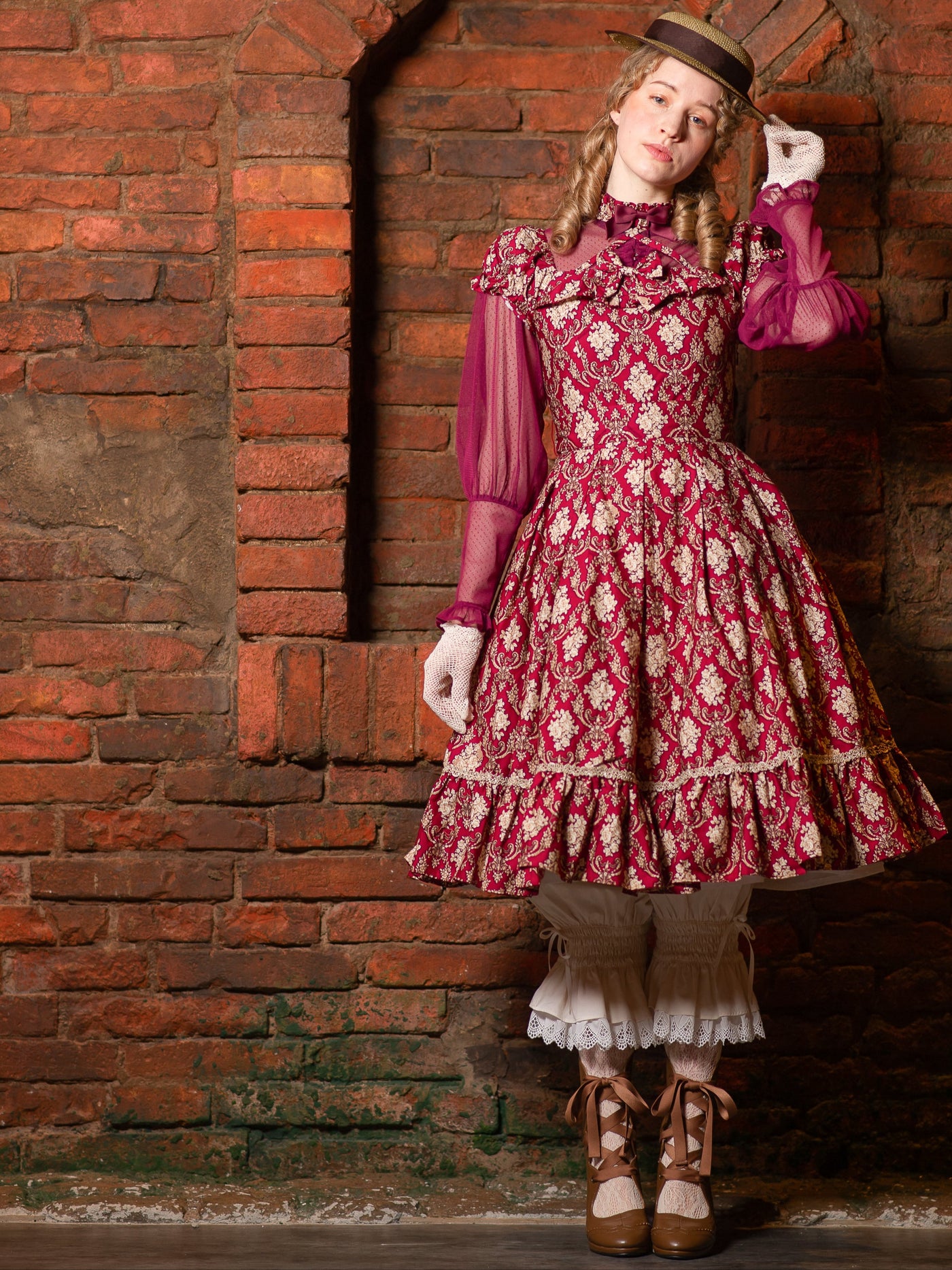 コットンレースドロワーズ（オフホワイト）