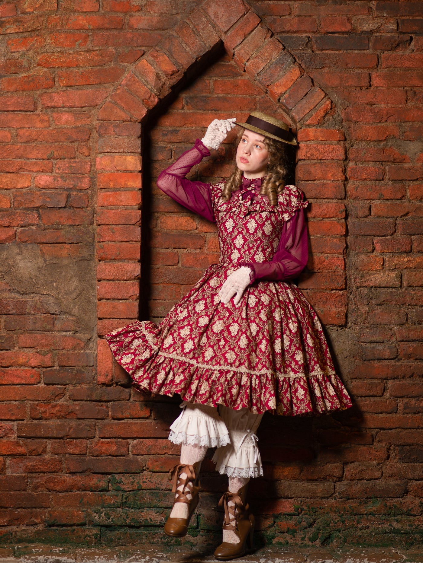 コットンレースドロワーズ（オフホワイト）