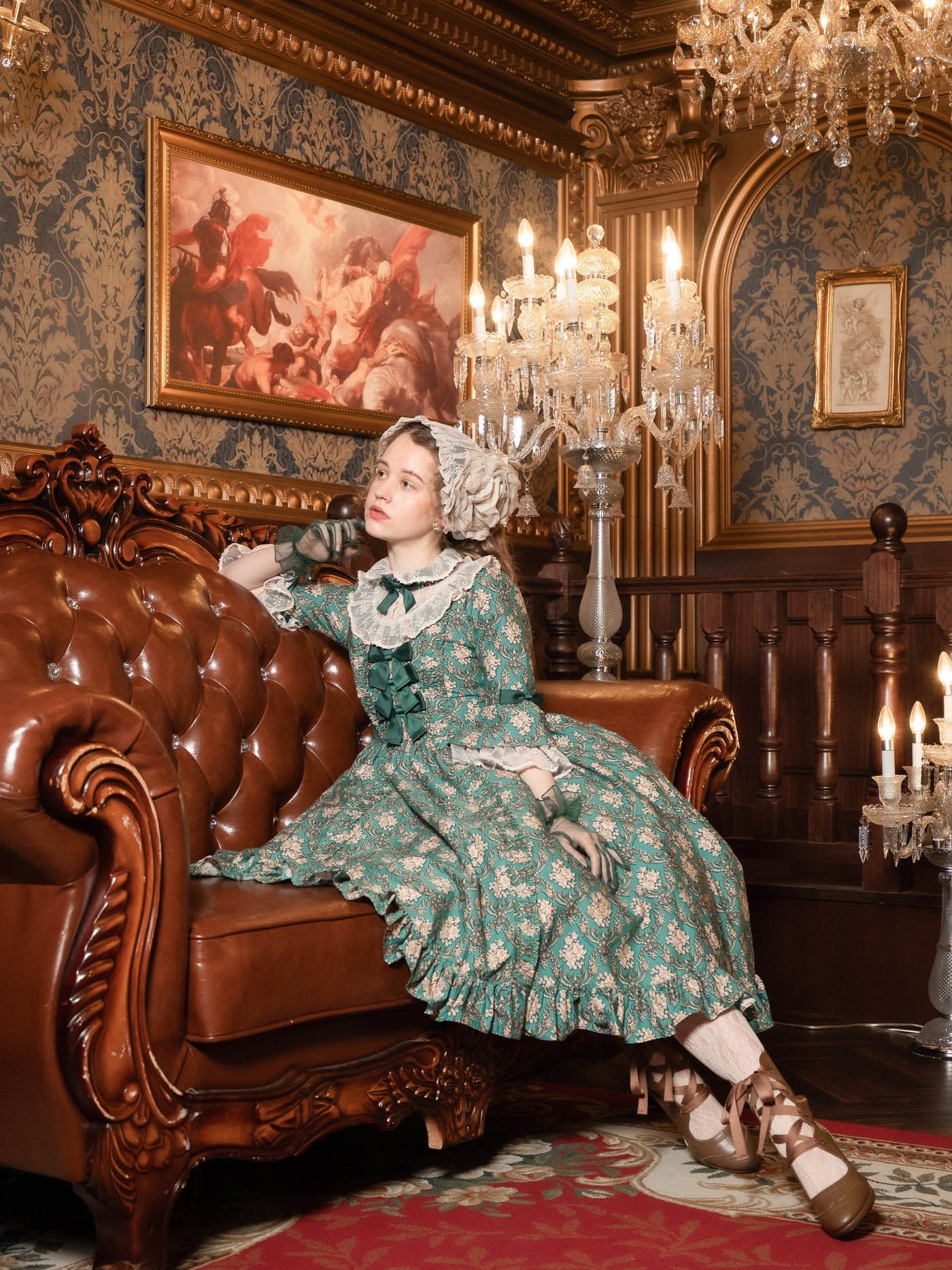 アメリアレーシーノーブルサテンハーフボンネット