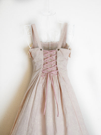 フレグランスロココフリルリボンスリーブレスドレス