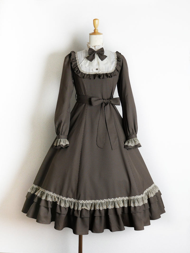 ガンクラブチェッククラシカルドールドレス - Victorian maiden