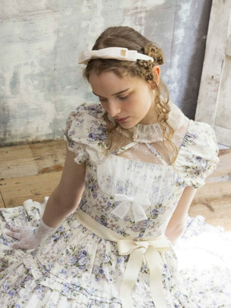 ロココブーケ・アルカンシェルティアードロングドレス 【ネイビー