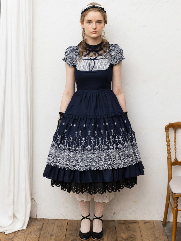 【美品】TRESSA LUX　スイスメイド　ヴィンテージ　アンティーク　希少 シャンデリュールティアードドレス【受注期間:8/8 12:00 - 8/14