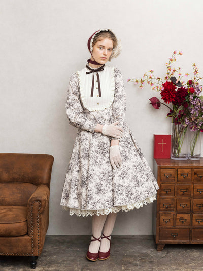 ルイーズクラシカルドールドレス（トワルドロココブーケ柄）