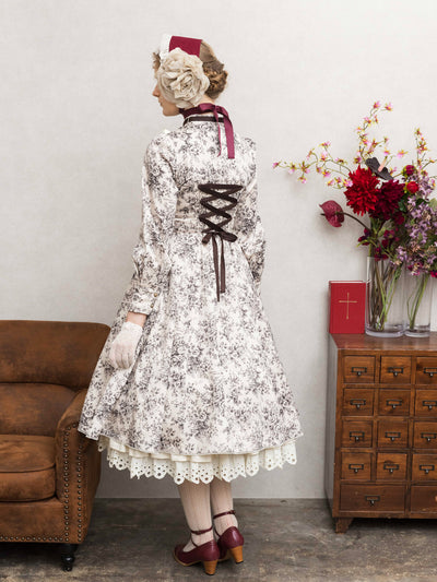 ルイーズクラシカルドールドレス（トワルドロココブーケ柄）