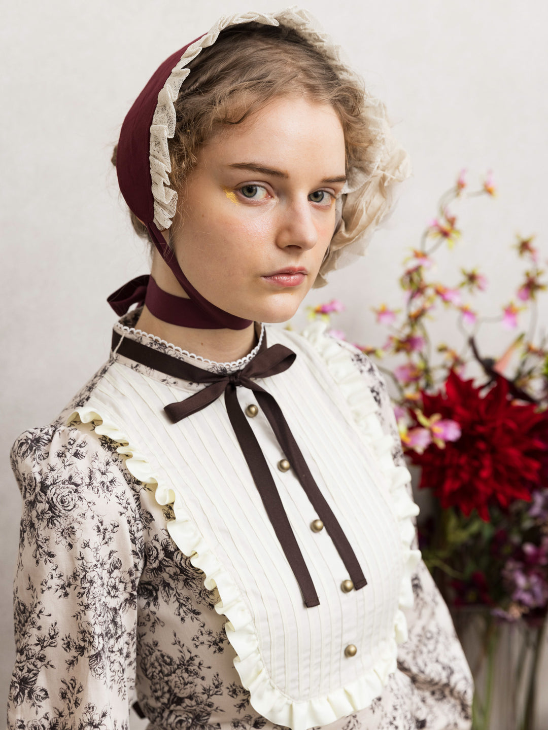 Victorian maiden ノーブルサテンハーフボンネット アメリアレーシーノーブルサテンハーフボンネット - Victorian