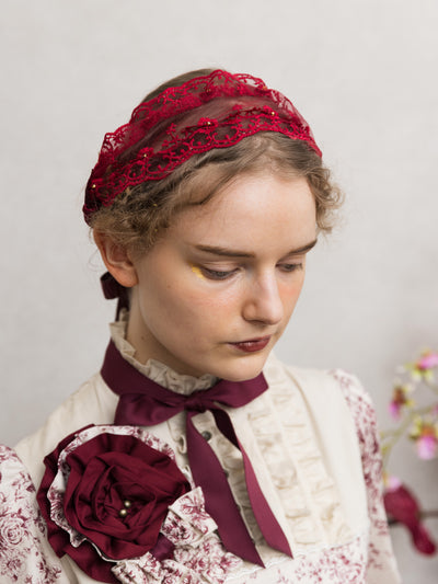 レースマスカレードヘッドドレス