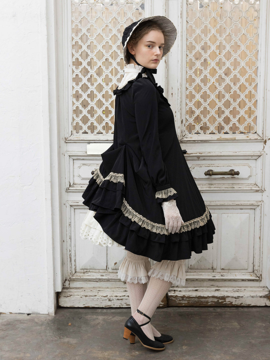 ロリータの白黒ドレス クラシカルBABYドールドレス - Victorian maiden - クラシカル