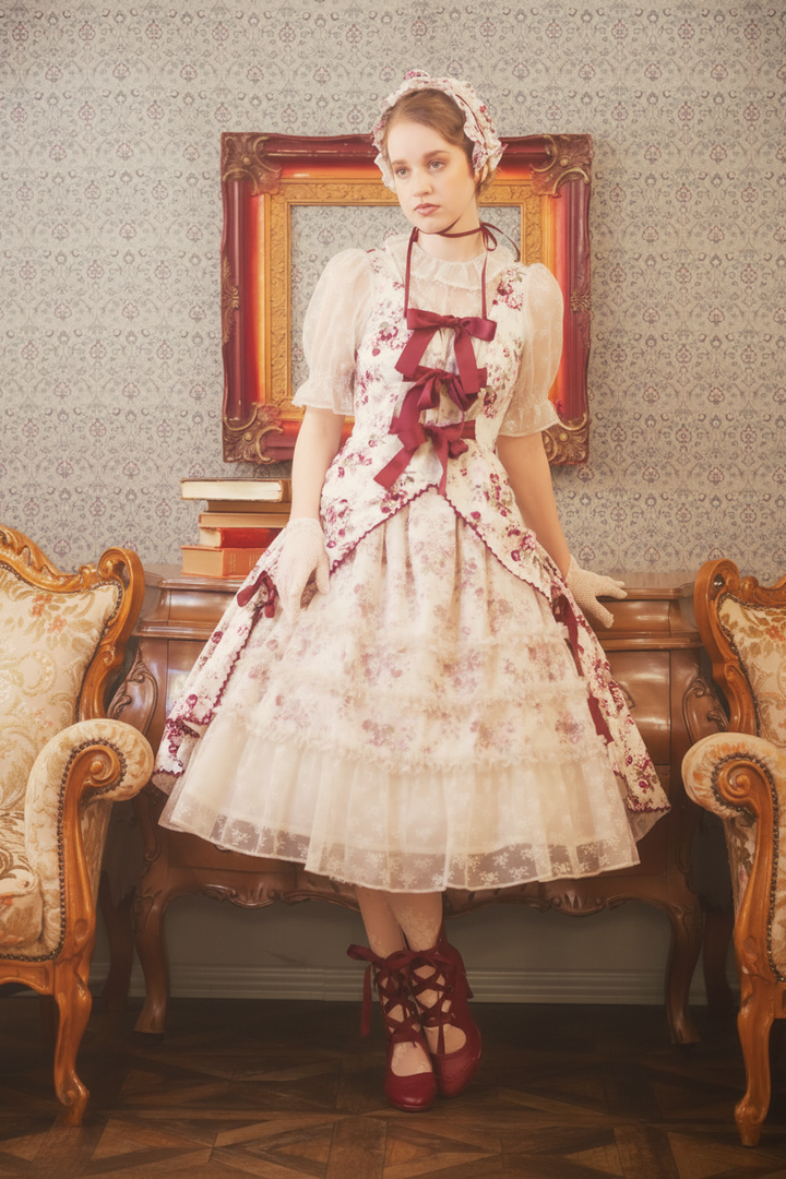 アンティークロココブーケメルローズドレス - Victorian maiden アンティークロココブーケメルローズドレス - Victorian maiden