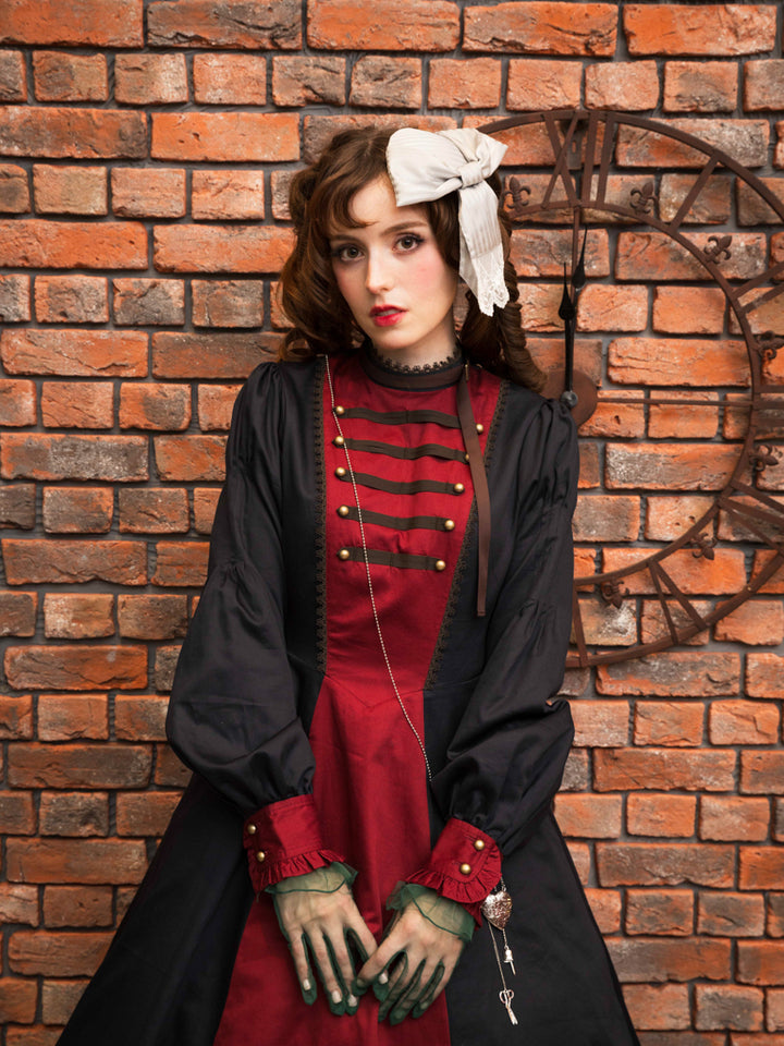 シャイニーストライプトーク帽 - lolita fashion japan【Victorian