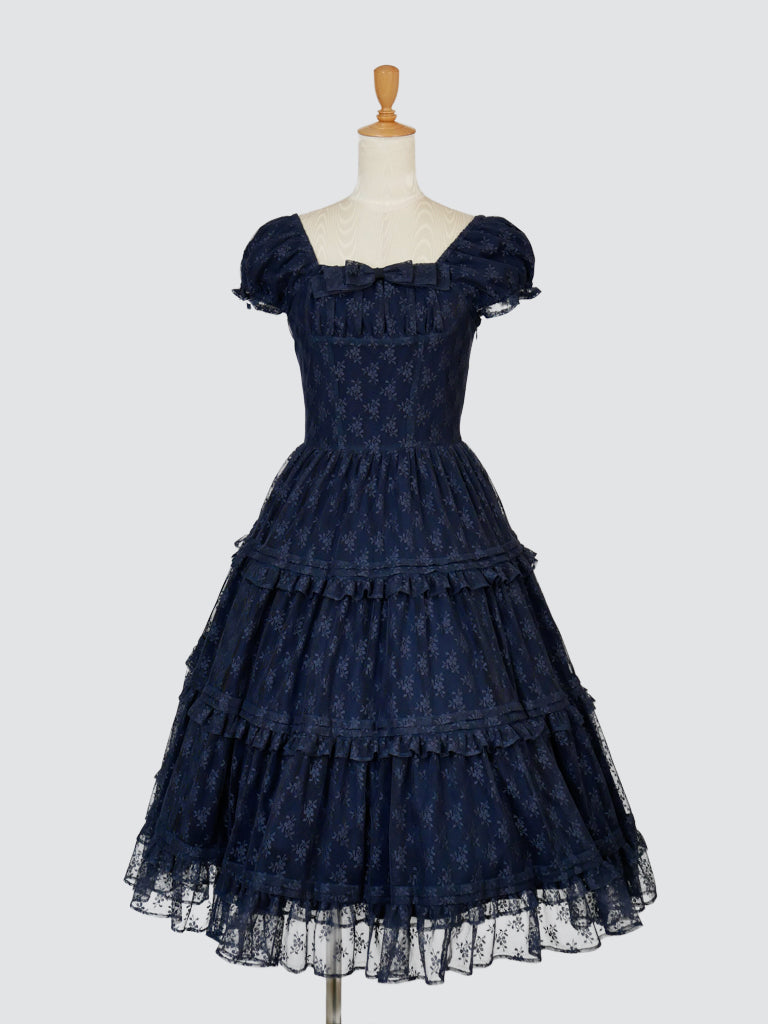 アメリアレーシーブーケティアードドレス - lolita fashion japan