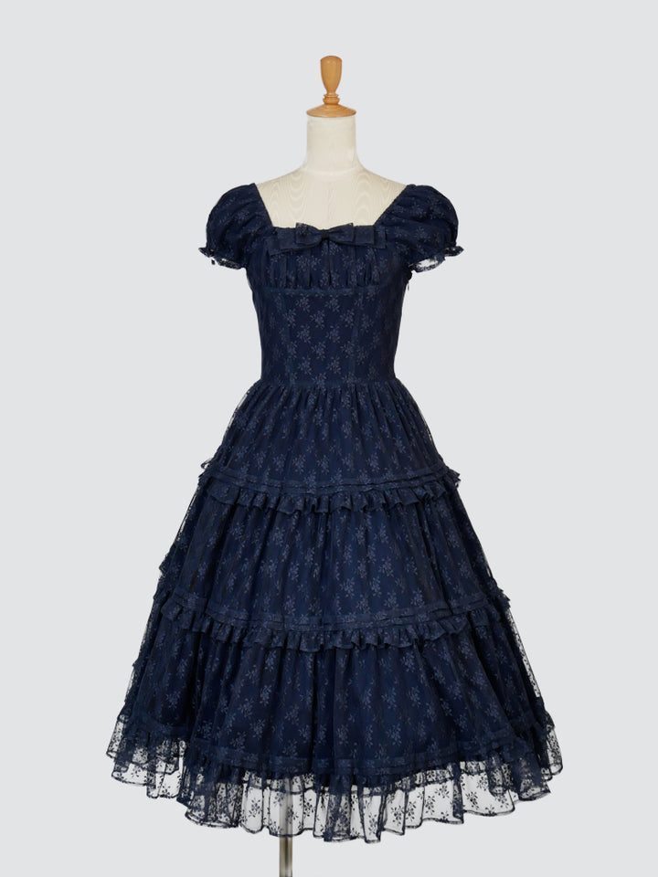 アメリアレーシーブーケティアードドレス - lolita fashion japan