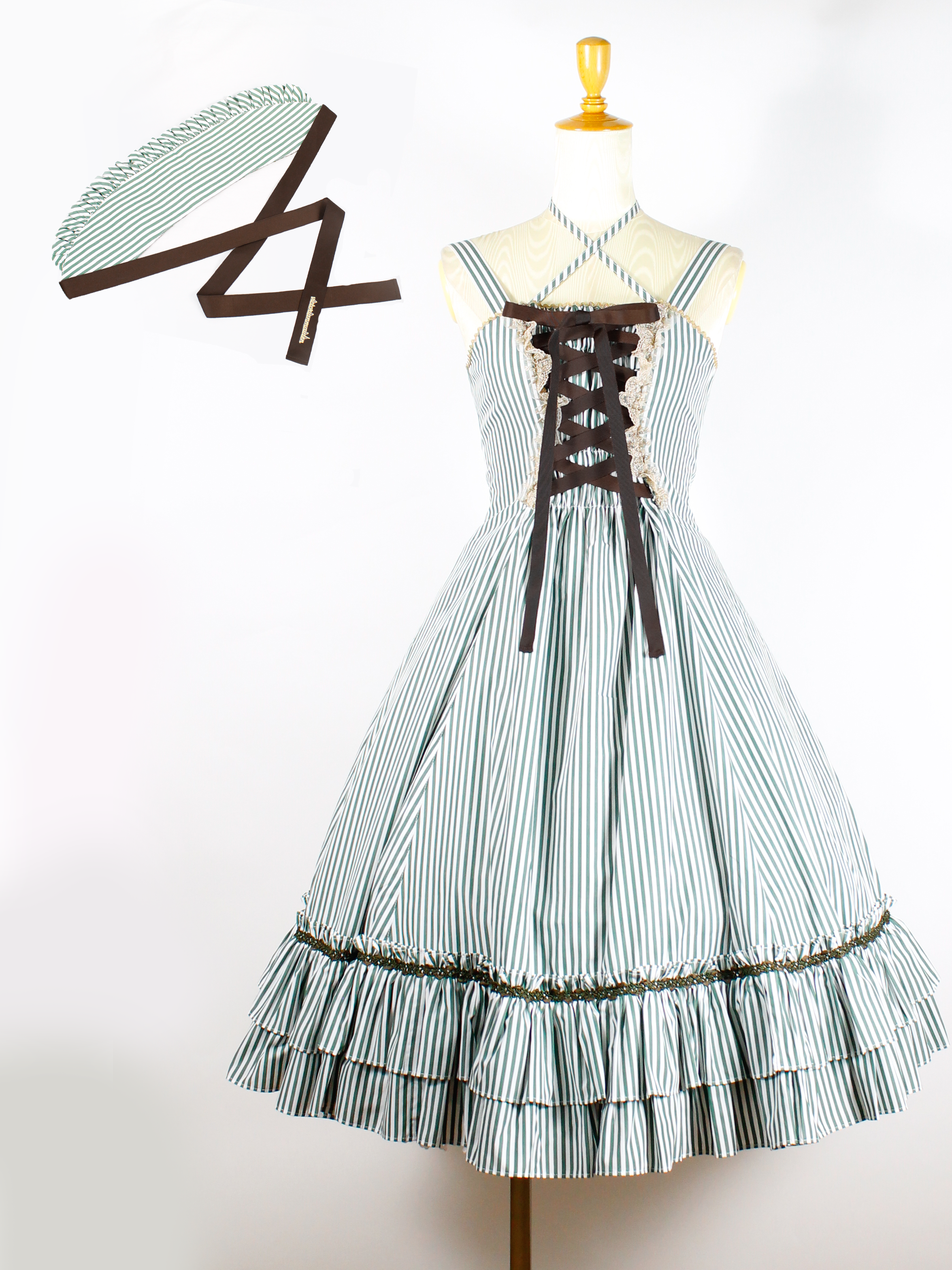 Victorian maiden ローズブーケストライプド ールドレス Victorian maiden ローズブーケストライプド ールドレス