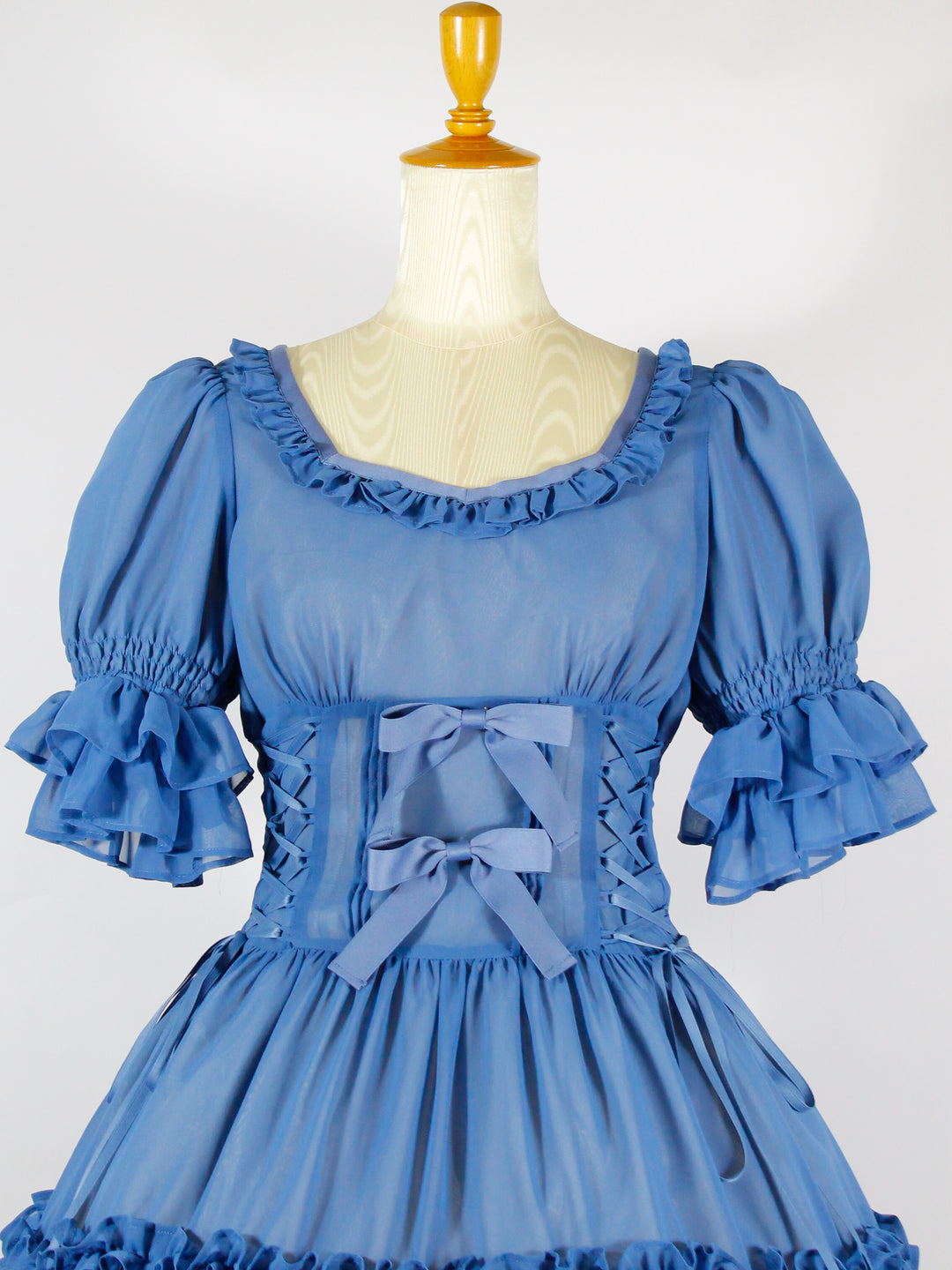 レースアップドールハーフスリーブドレス - Victorian maiden