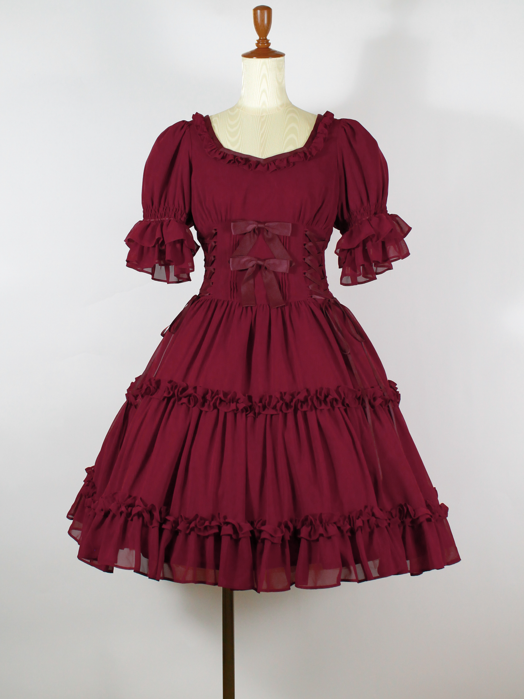 美品　Victorian maiden レースアップドールハーフスリーブドレス レースアップドールハーフスリーブドレス - Victorian maiden