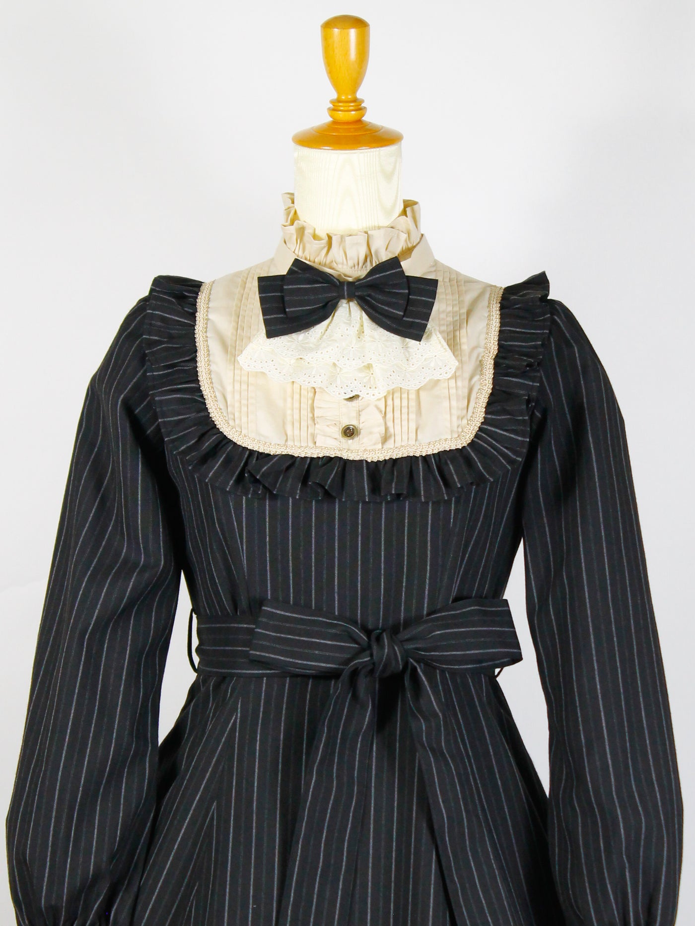 エコールストライプクラシカルドールロングドレス