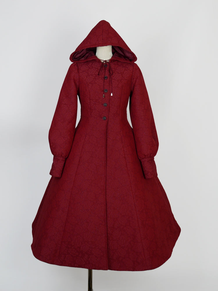 マトラッセローズフーデットロングコート - Victorian maiden
