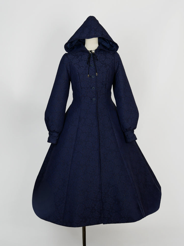 マトラッセローズフーデットロングコート - Victorian maiden