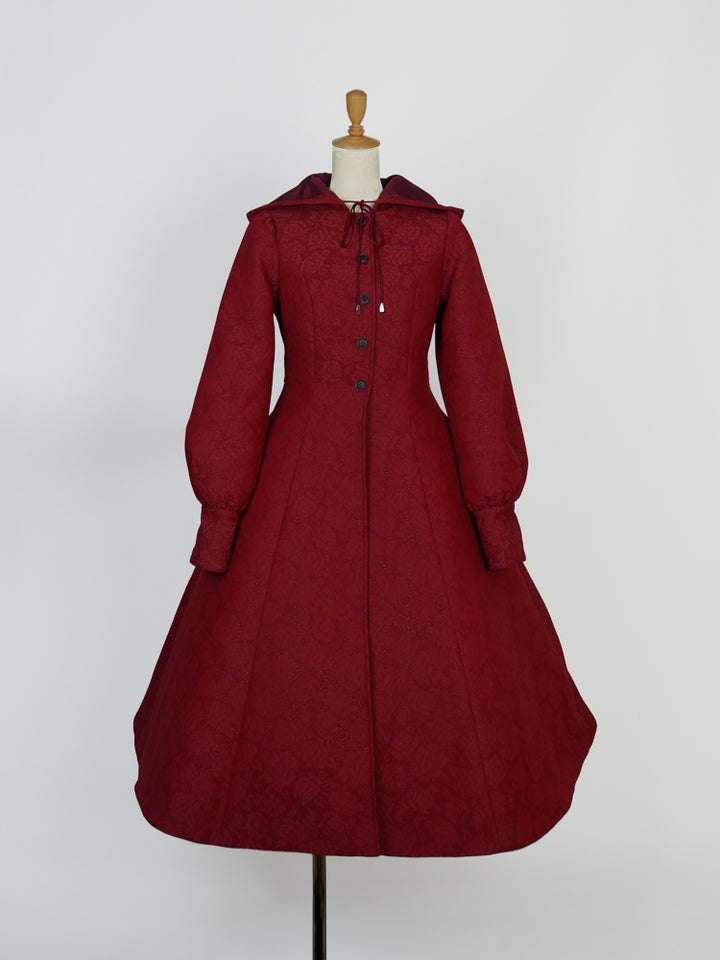 マトラッセローズフーデットロングコート - Victorian maiden