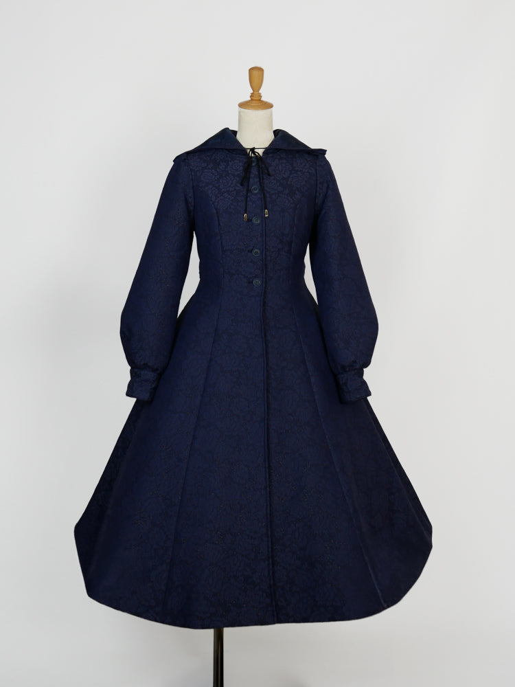 マトラッセローズフーデットロングコート - Victorian maiden