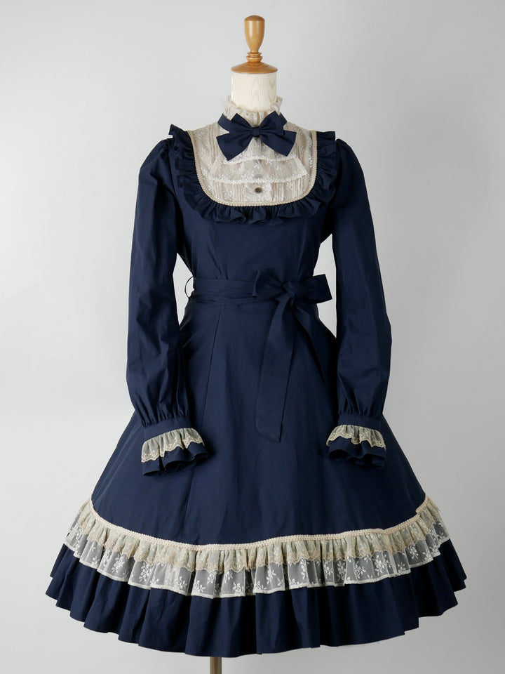 し*め様 クラシカルドールドレス　ネイビー（オリジナルレース使用）/ヴィクトリア antiqueクラシカルドールドレス（通常丈） - Victorian maiden