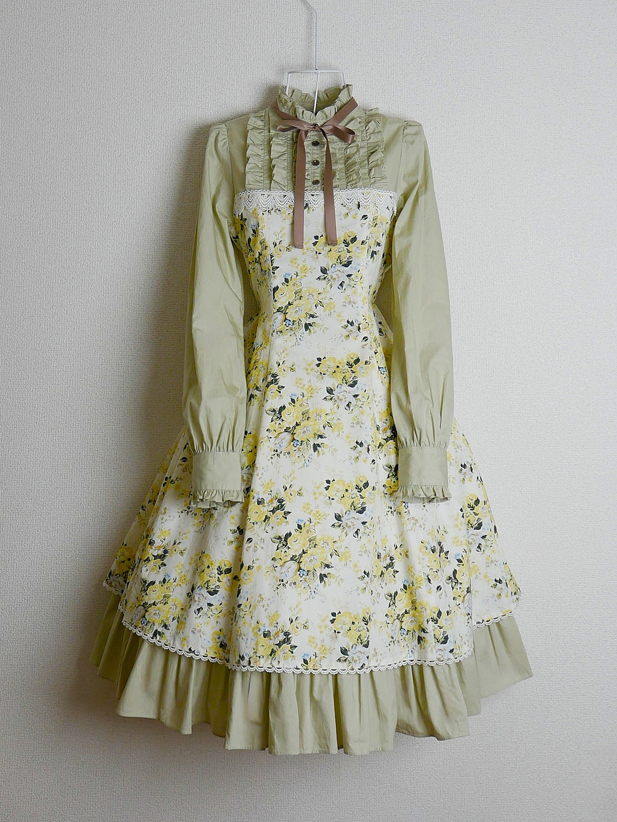ロココブーケ・アルカンシェルドールドレス【ペールイエロー】