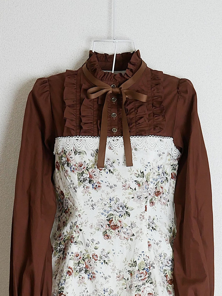 ロココブーケ・アルカンシェルドールドレス【ミルクティーローズ