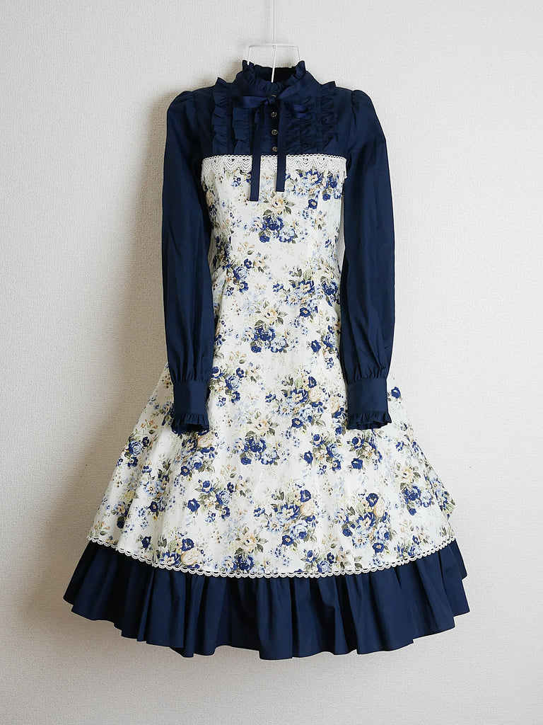ロココブーケ・アルカンシェルドールドレス【ネイビー】 - lolita