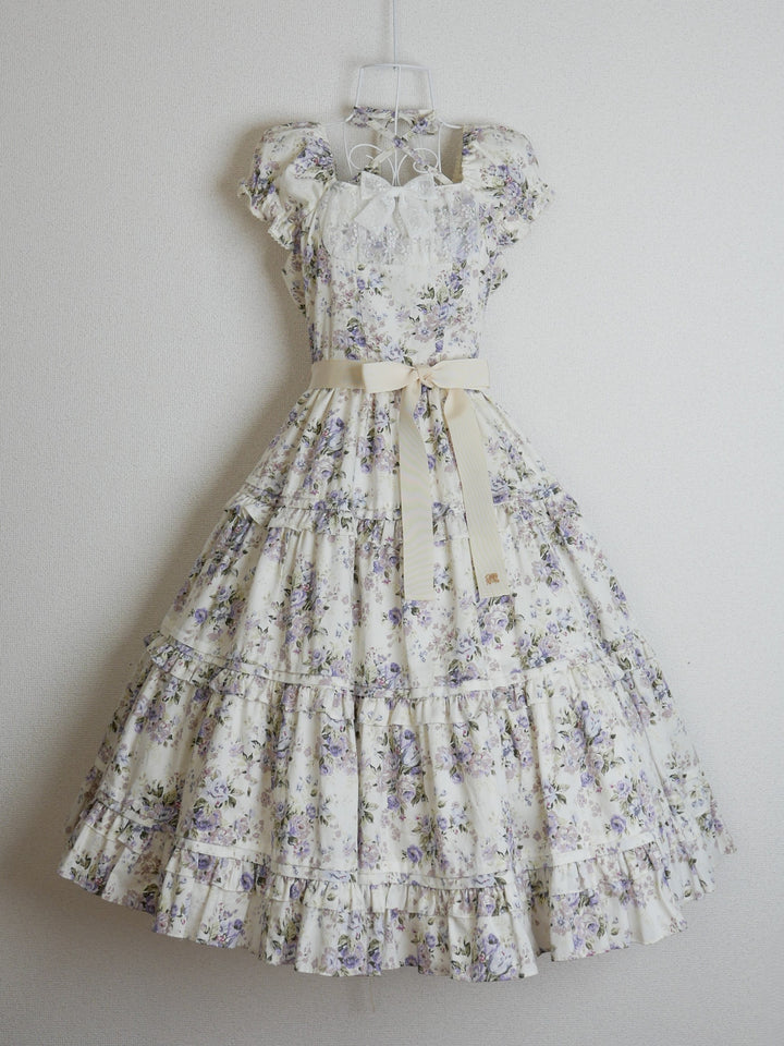 ロココブーケ・アルカンシェルティアードロングドレス 【ネイビー