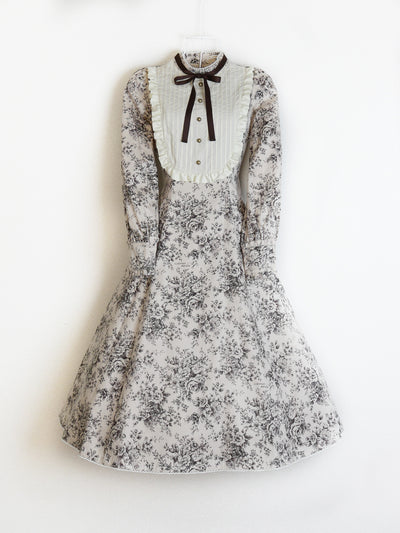 ルイーズクラシカルドールドレス（トワルドロココブーケ柄）