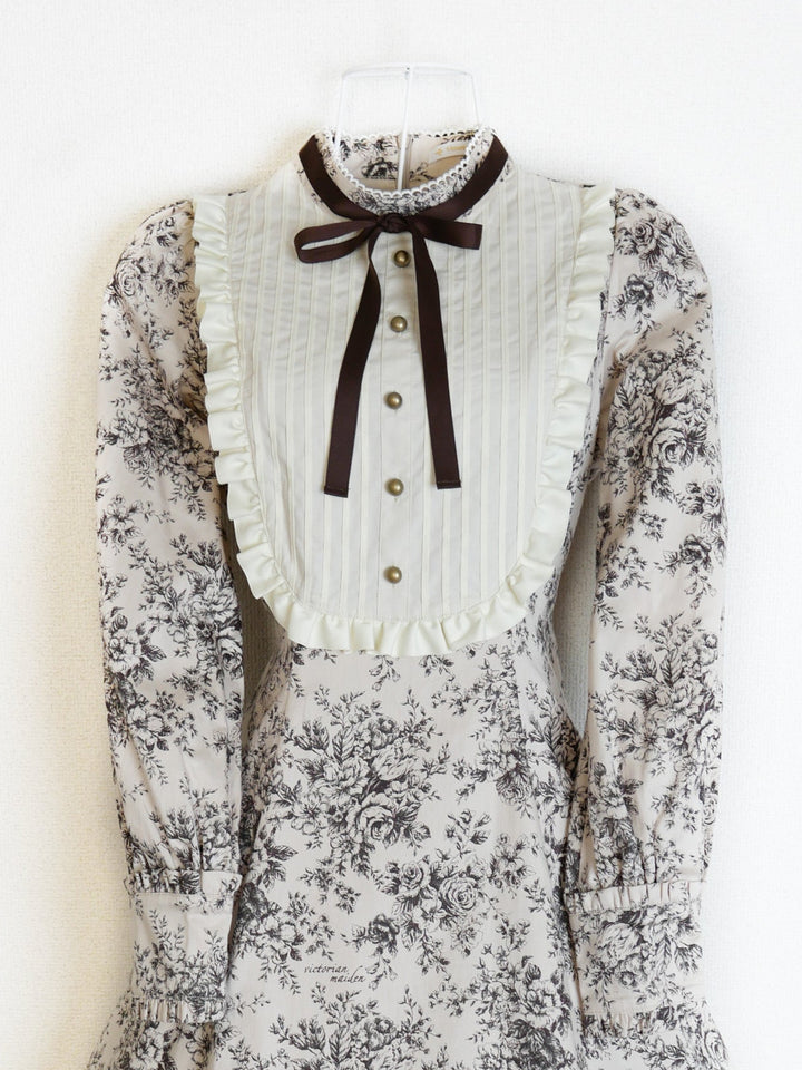 ルイーズクラシカルドールドレス（トワルドロココブーケ柄