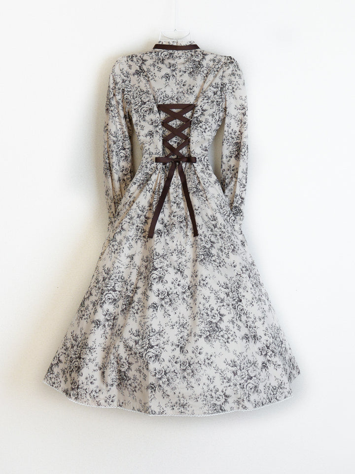 ルイーズクラシカルドールドレス（トワルドロココブーケ柄