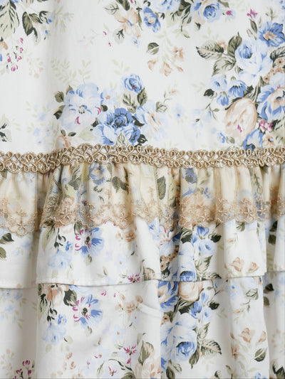 ロココブーケJewelryクラシカルドールハーフスリーブロングドレス（半袖）