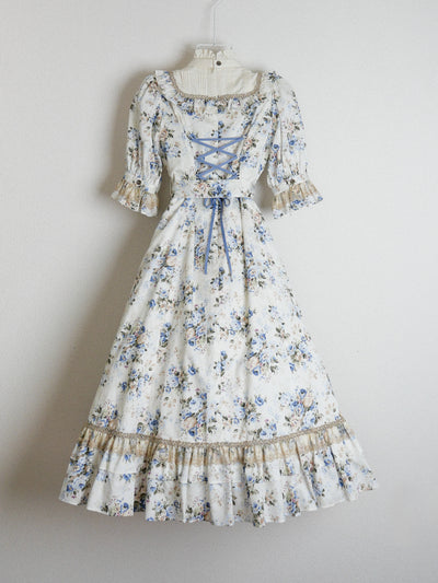 ロココブーケJewelryクラシカルドールハーフスリーブロングドレス（半袖）