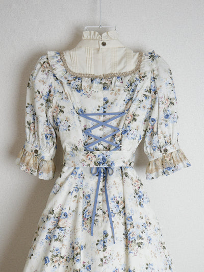 ロココブーケJewelryクラシカルドールハーフスリーブロングドレス（半袖）