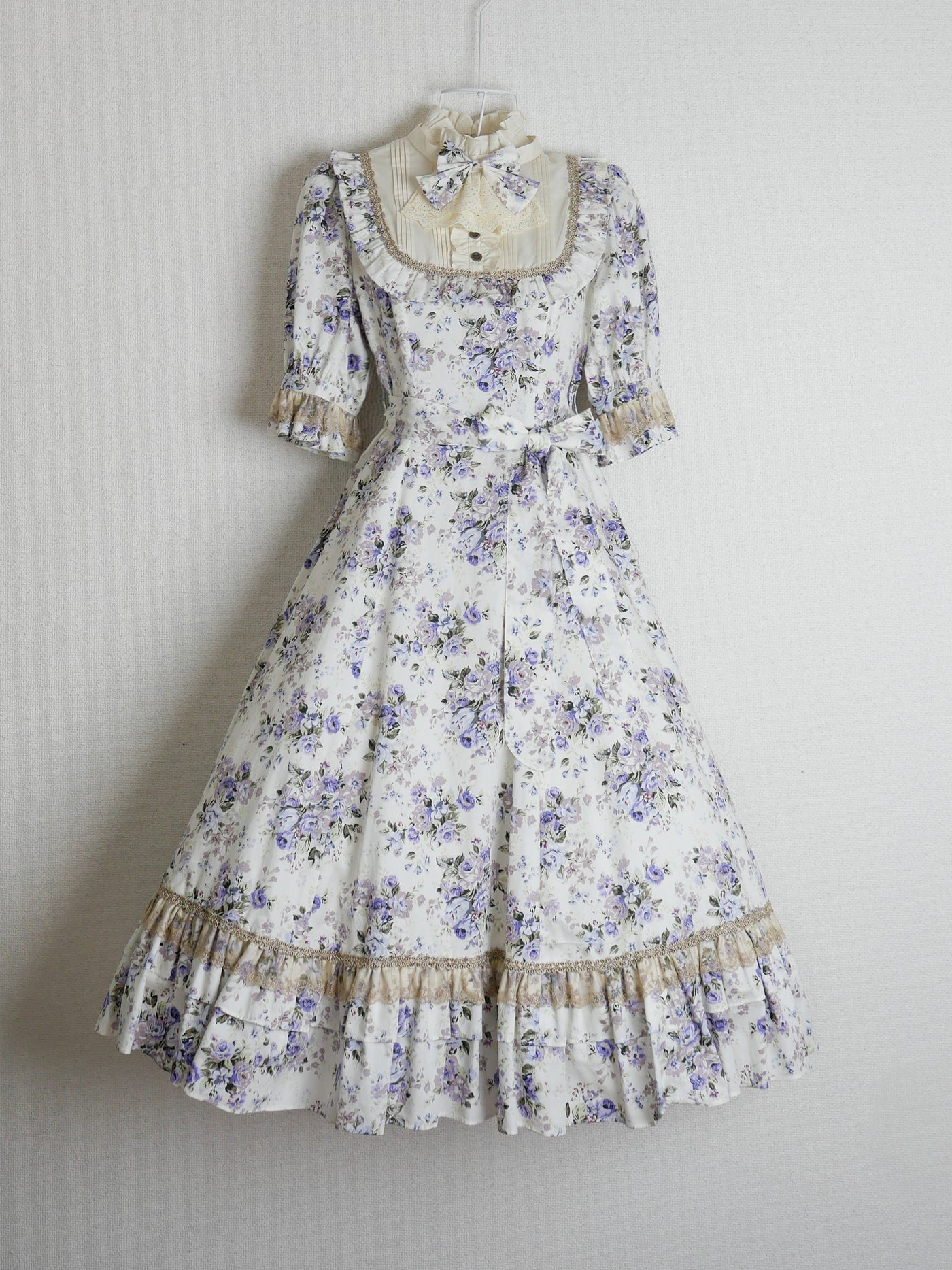 ロココブーケJewelryクラシカルドールハーフスリーブロングドレス（半袖）